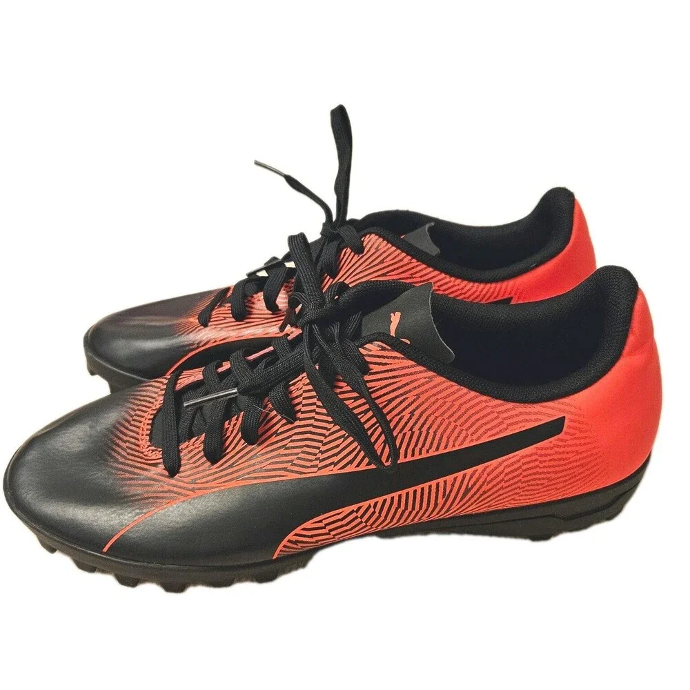 Puma Spirit II TT Soccer Cleats Black Red, Size 7